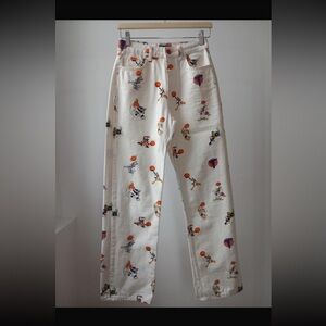 SPACE JEM - LONEY TONES White Jeans size 34 - Xs brand Pull&bear - Preloved